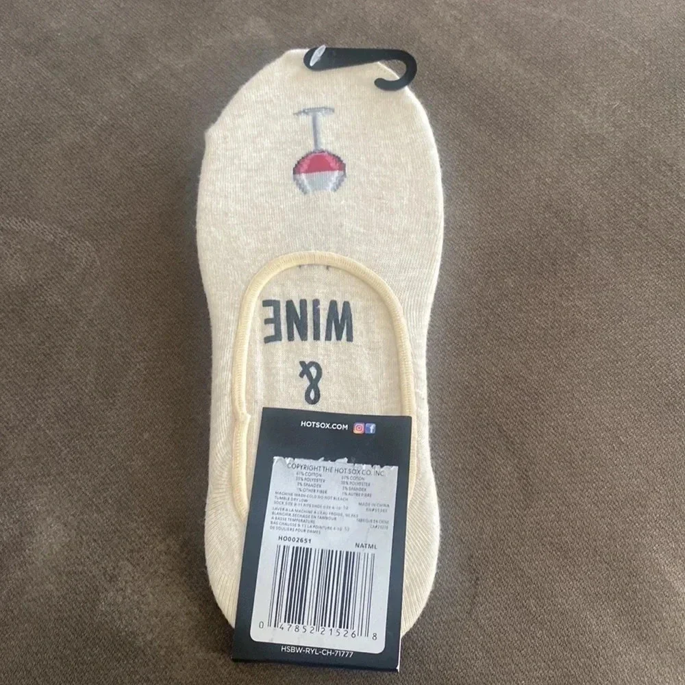 Hotsox Rise & Wine no-show socks cream